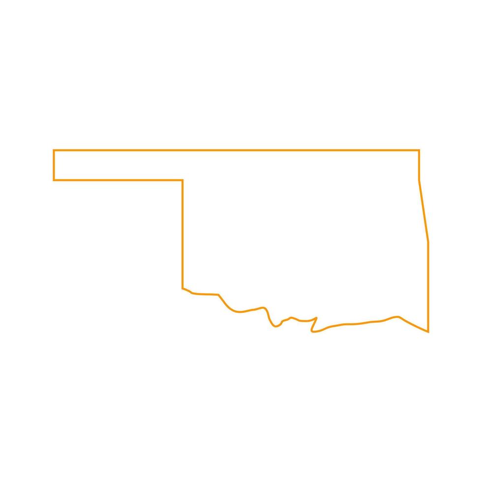 Oklahoma carte illustrée vecteur