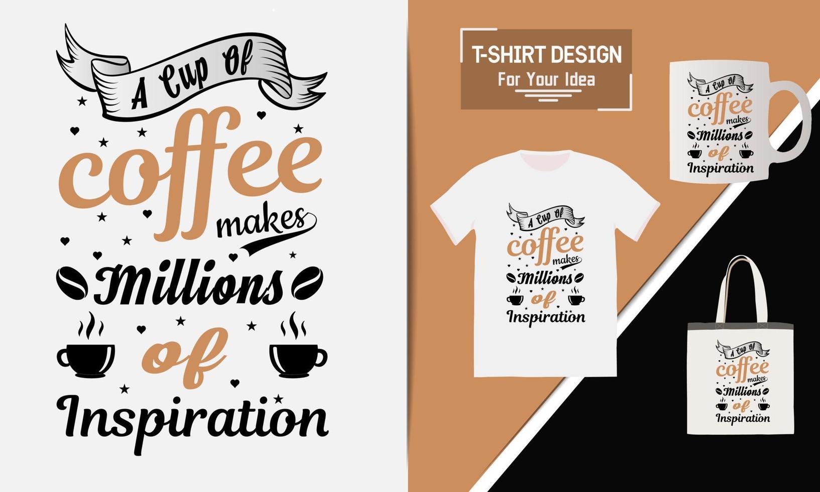 conception de t-shirt café vecteur de café t-shirt amateur de café café