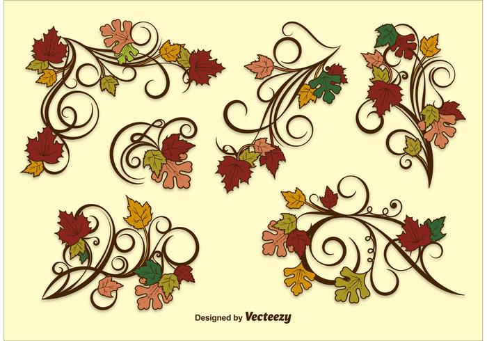 Ornements vectoriels Leaf Autumn vecteur
