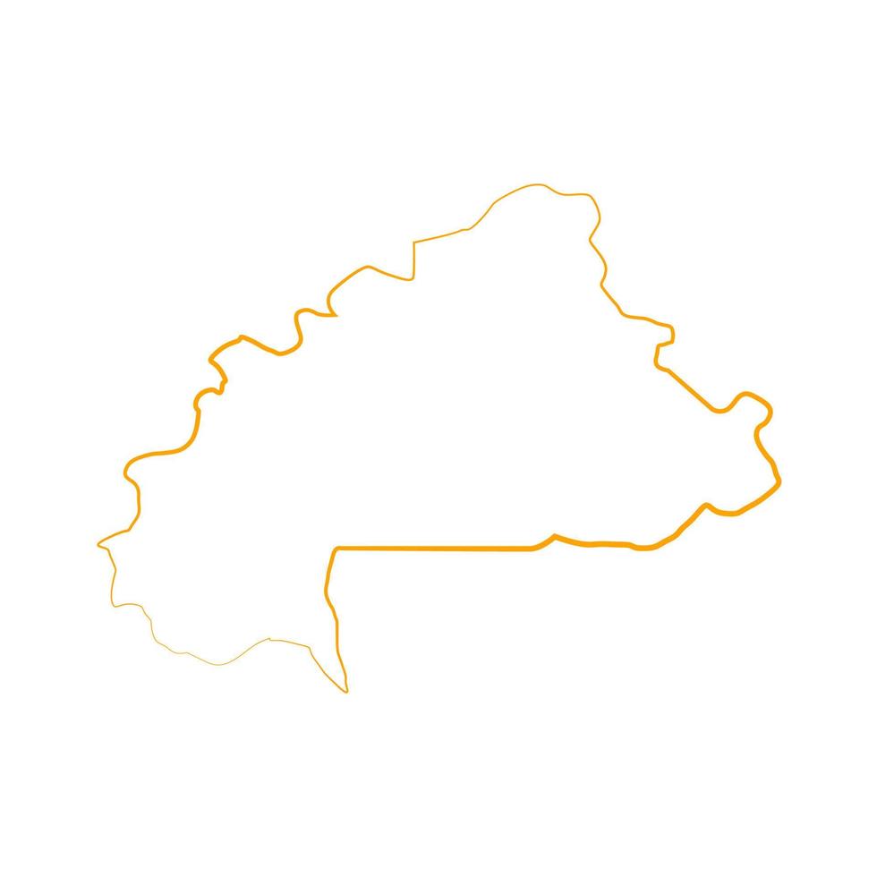 carte du burkina faso sur fond blanc vecteur