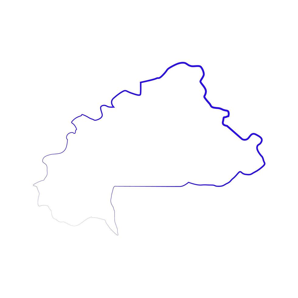 carte du burkina faso sur fond blanc vecteur