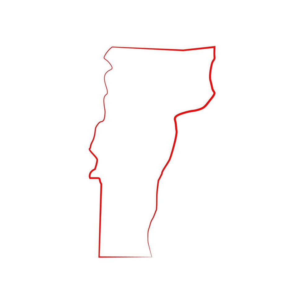 carte illustrée du vermont vecteur