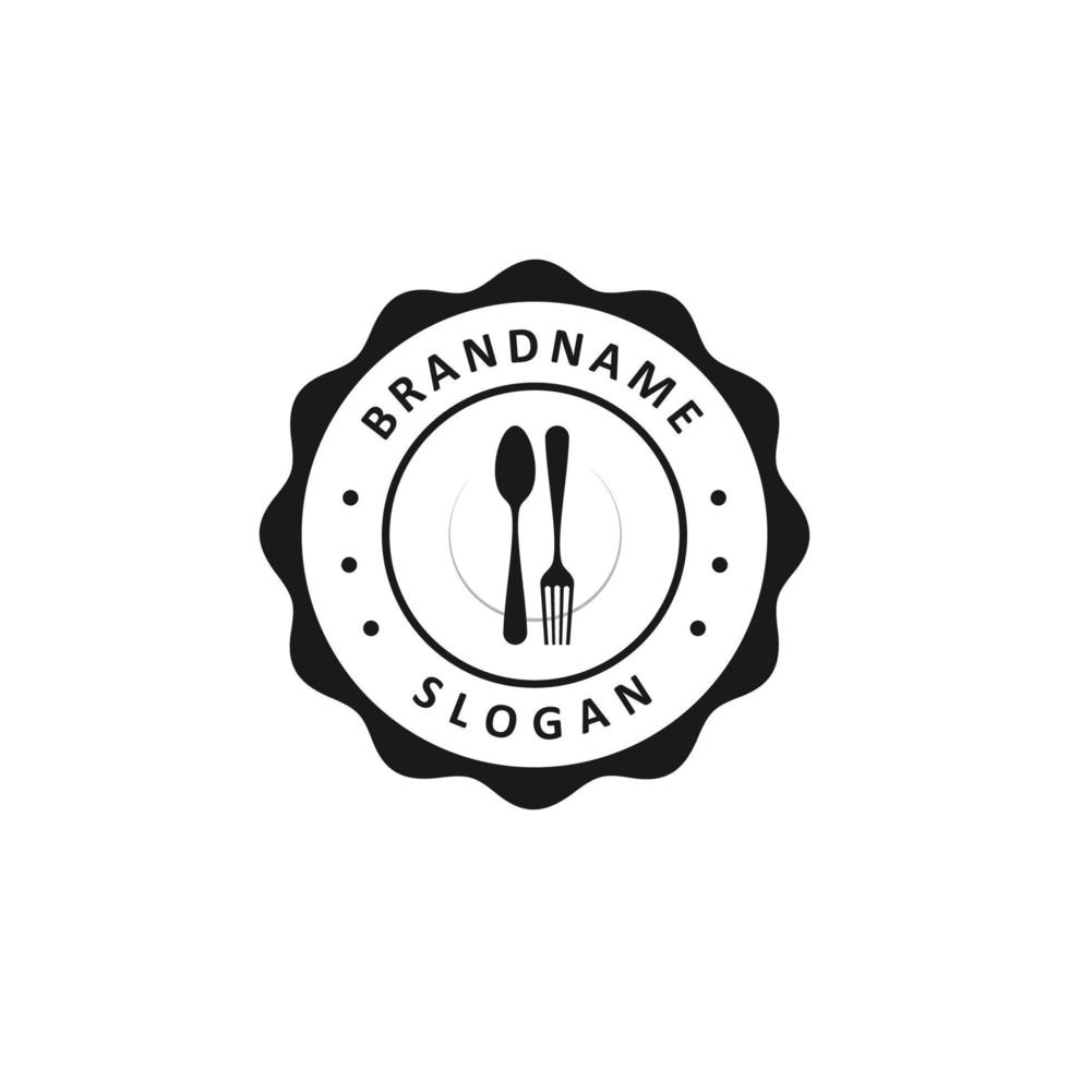 graphique vectoriel du modèle de conception de logo de restaurant