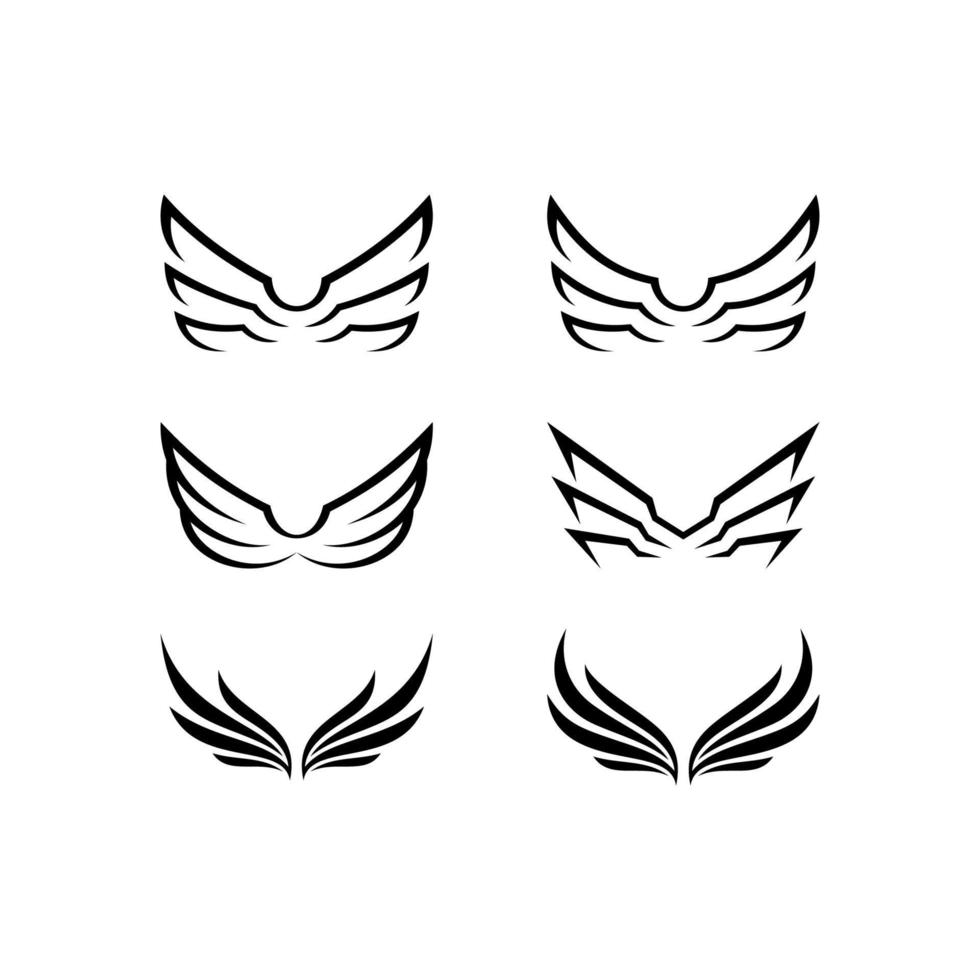 graphique vectoriel du modèle de conception de logo d'aile