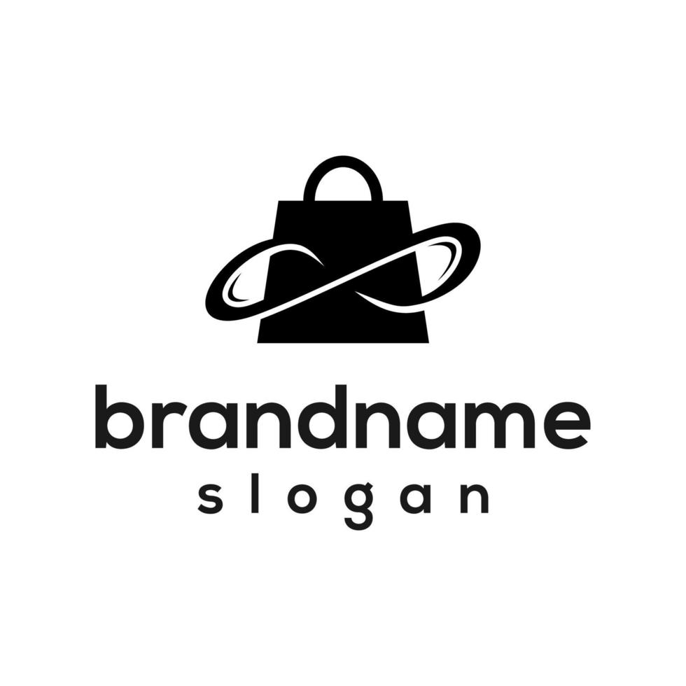 graphique vectoriel du modèle de conception de logo shopping