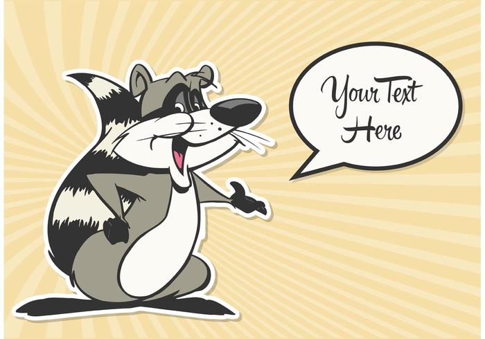 Vecteur de dessin animé raccoon gratuit