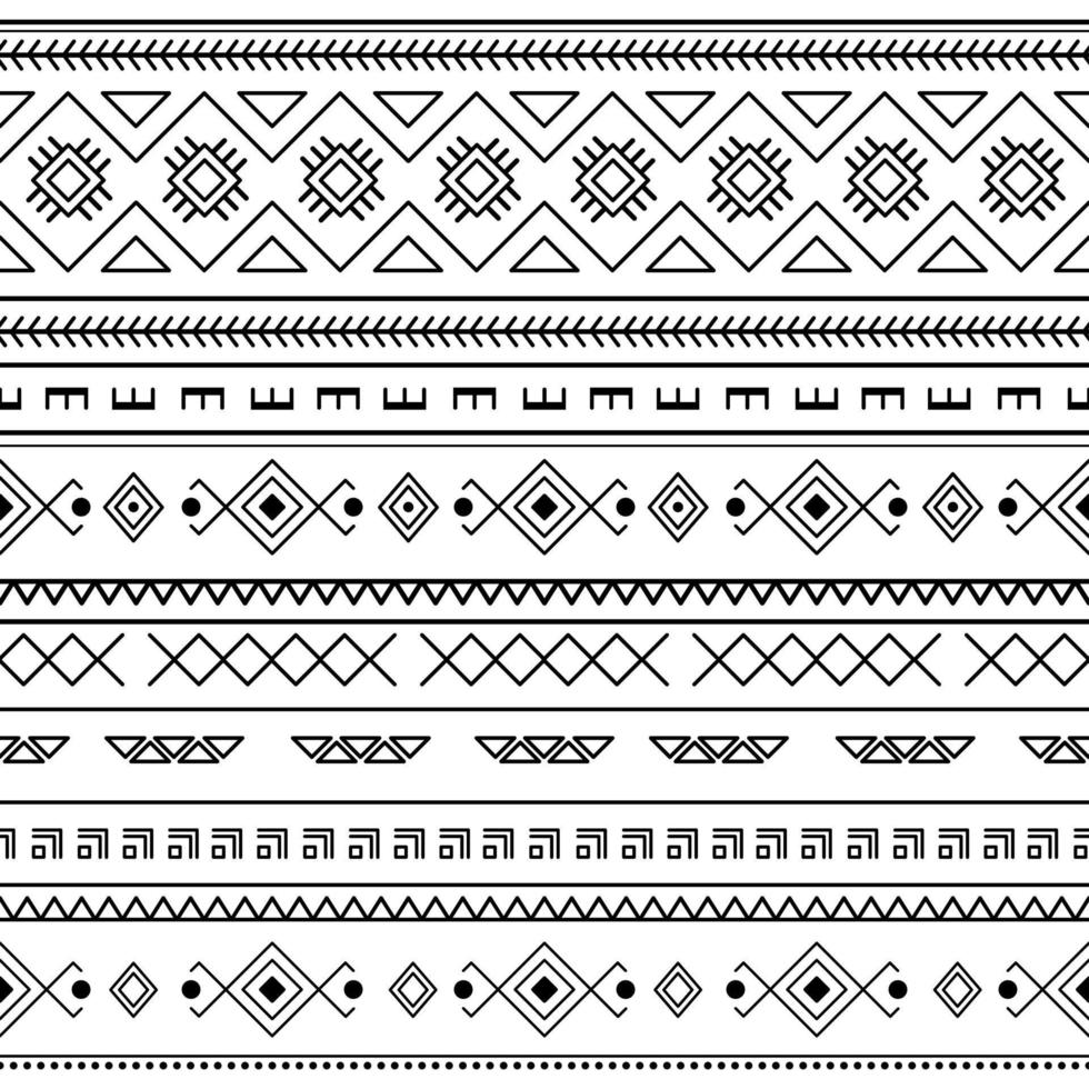 motif géométrique vectorielle continue. dessin ethnique vintage tribal. papier peint, conception de tissu, tissu, papier, emballage, cartes postales. vecteur