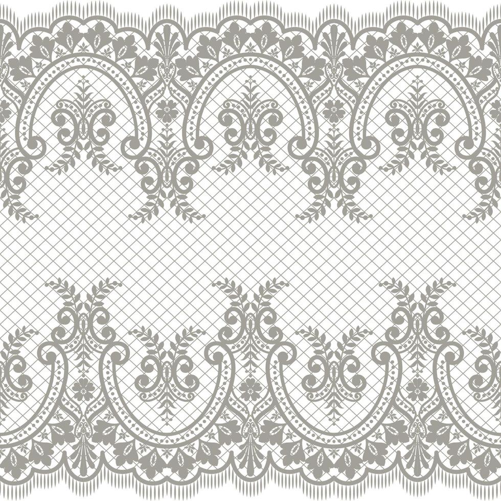 motif de dentelle de fleurs sans couture vecteur