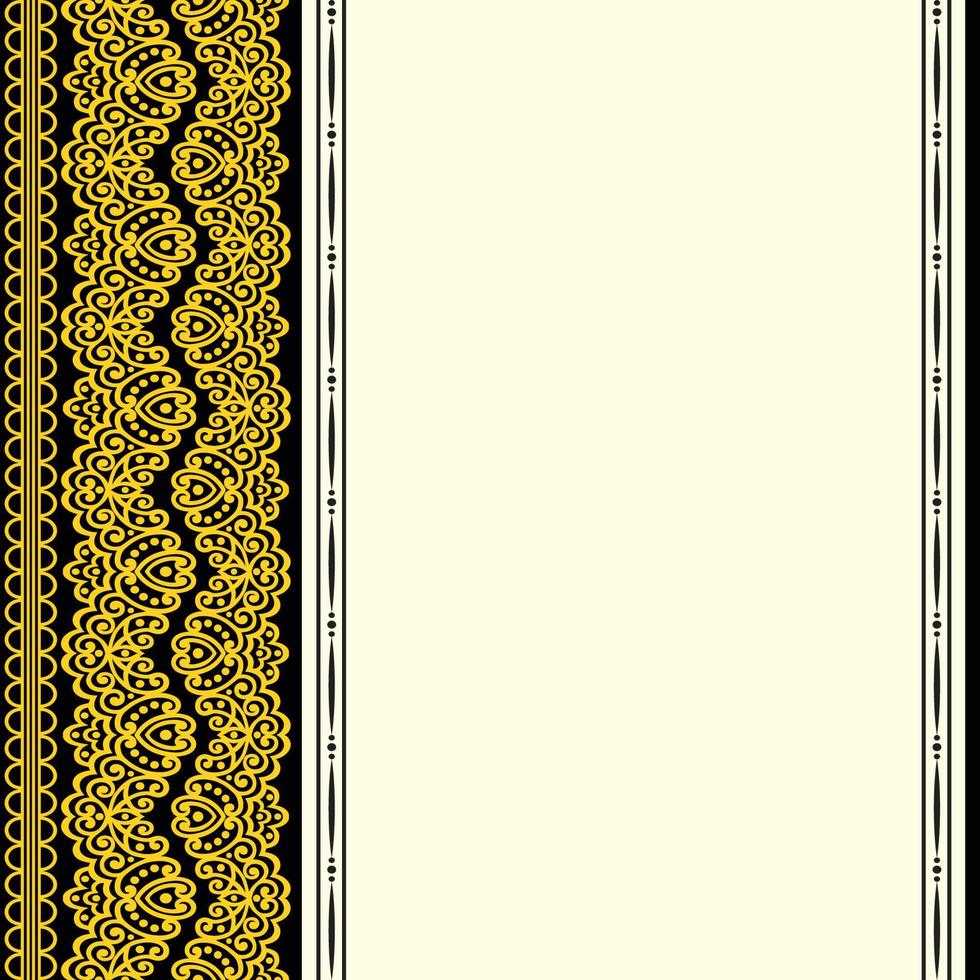 cadre et motif damassé de vecteur