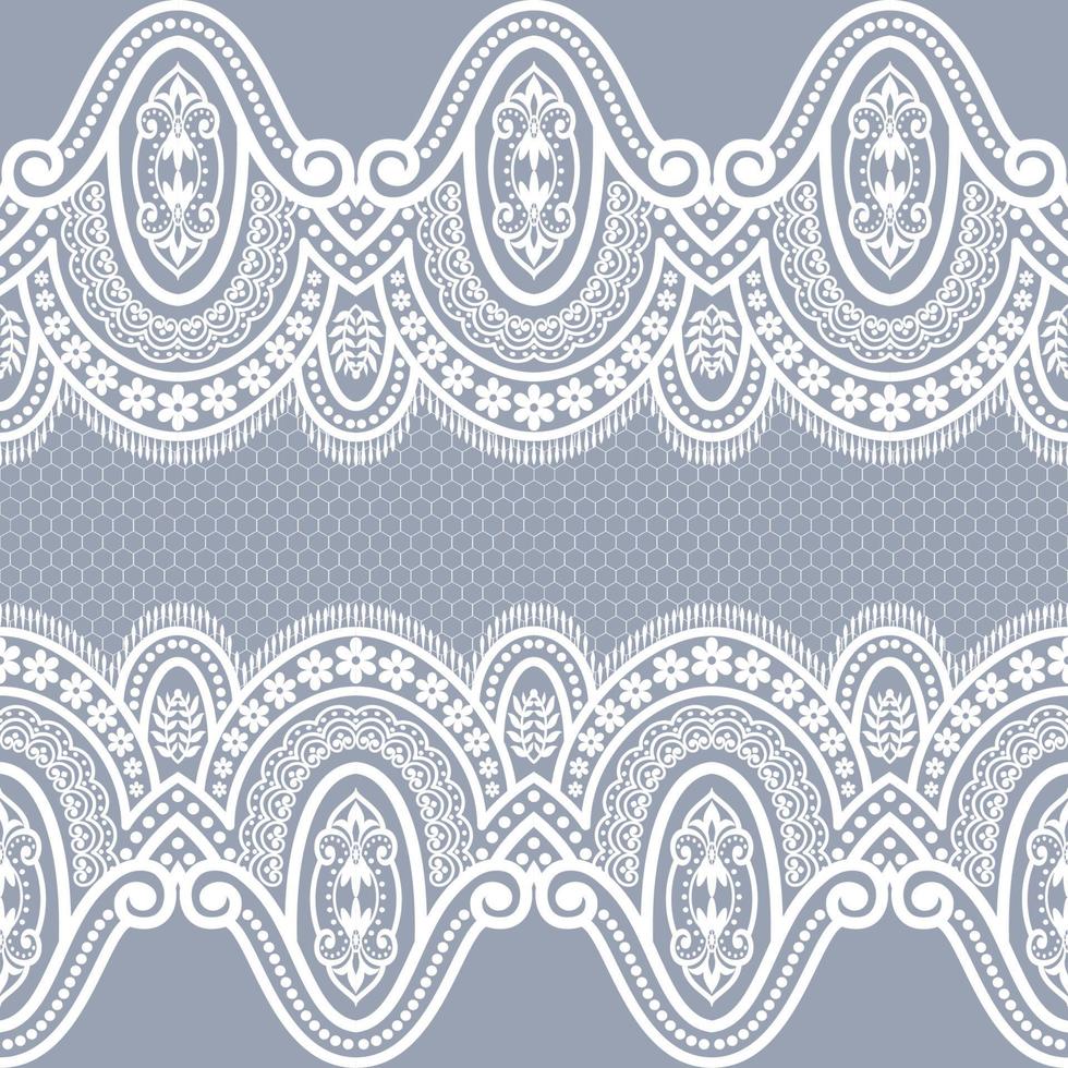 motif de dentelle de fleurs sans couture vecteur