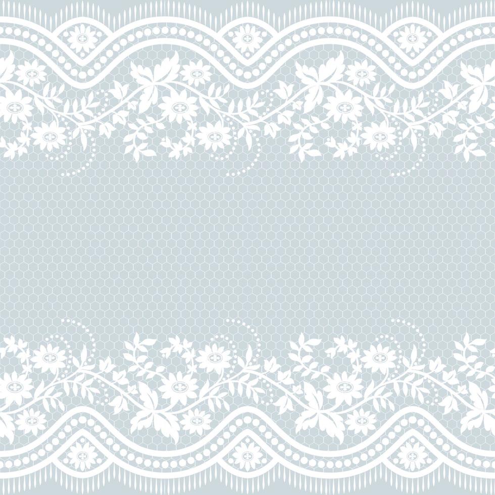 motif de dentelle florale blanche transparente vecteur