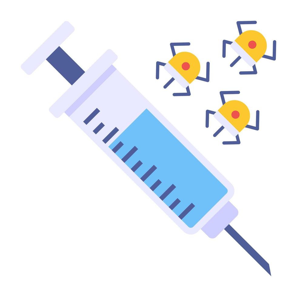 une icône de conception colorée d'injection vecteur