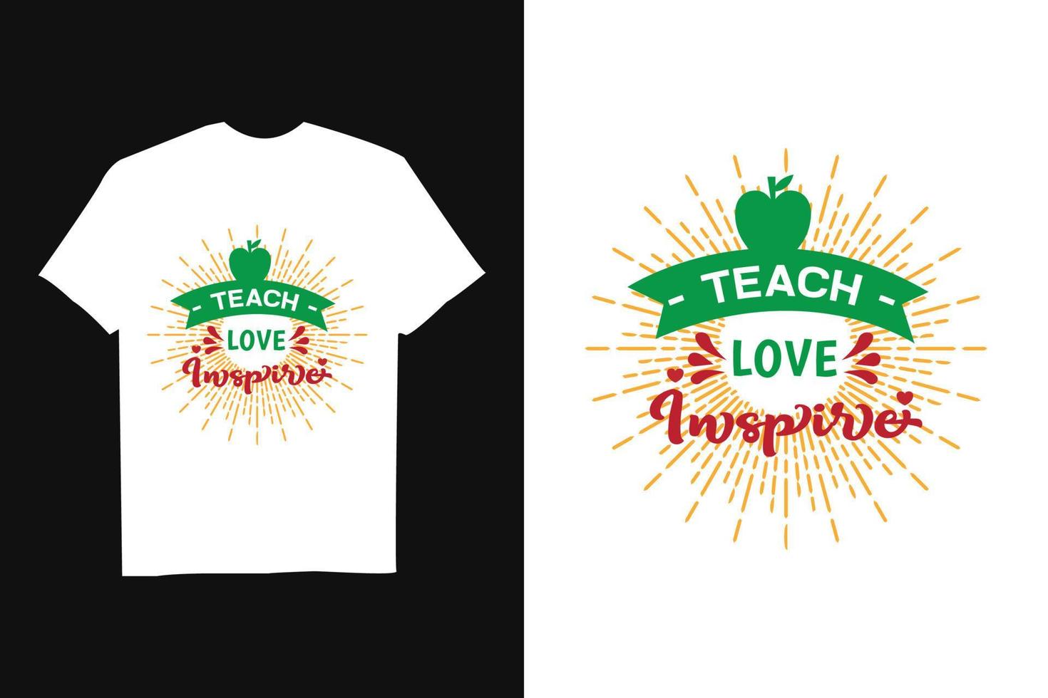 conception de t-shirt bonne journée des enseignants vecteur
