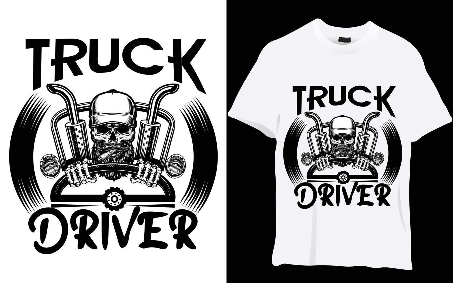 conception de t-shirt de camion vecteur