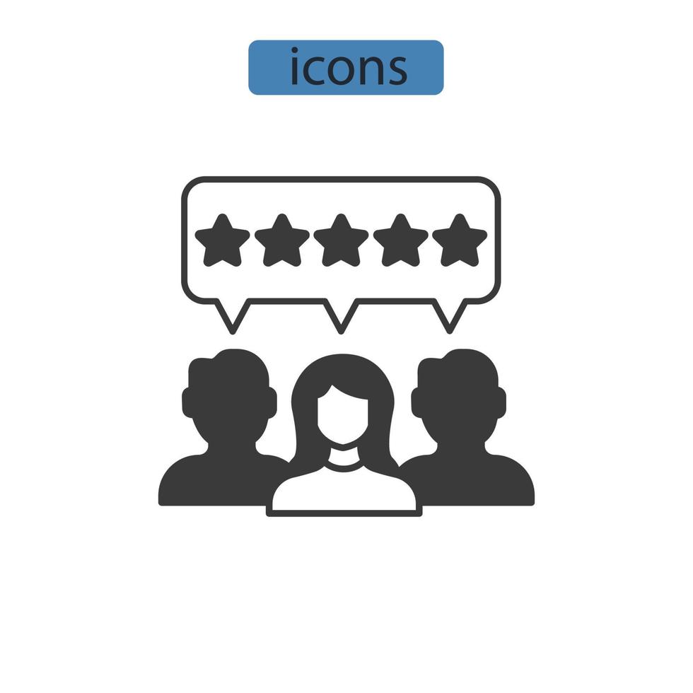 icônes de réputation symbole éléments vectoriels pour le web infographique vecteur