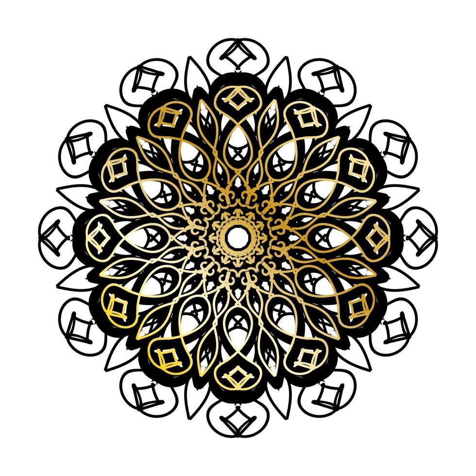 vecteur rond cercle abstrait. style mandala de luxe.