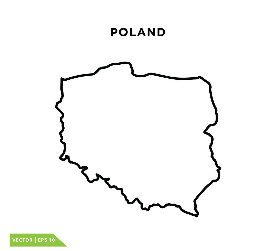 modèle de logo vectoriel icône carte pologne