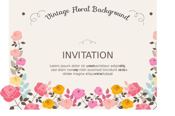 Fond d'invitation floral vecteur