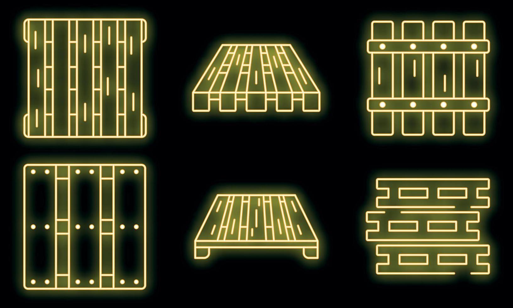 palette, icônes, ensemble, vecteur, néon vecteur