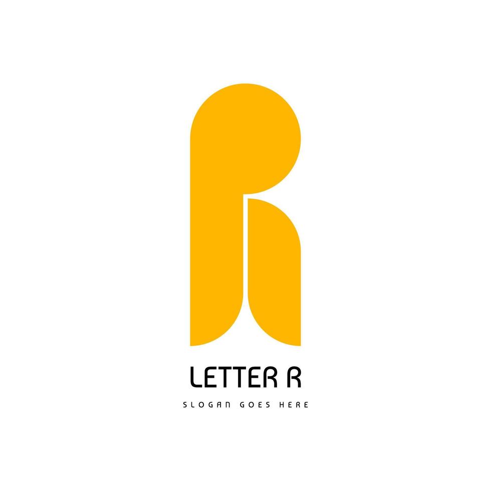 création de logo simple lettre r. illustration vectorielle vecteur