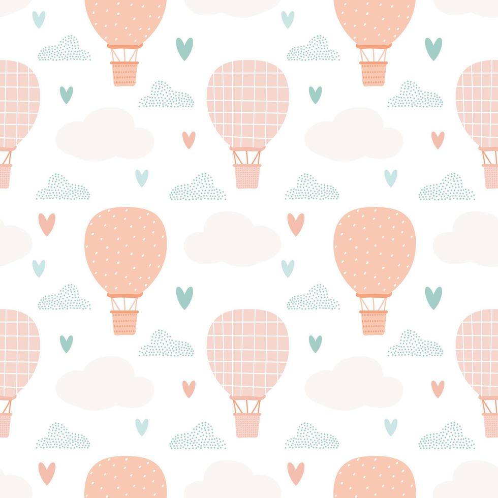 modèle de ballon. éléments stylisés. joli imprimé pour enfants pour textiles. conception minimaliste. façon scandinave. illustration vectorielle, dessinée à la main vecteur