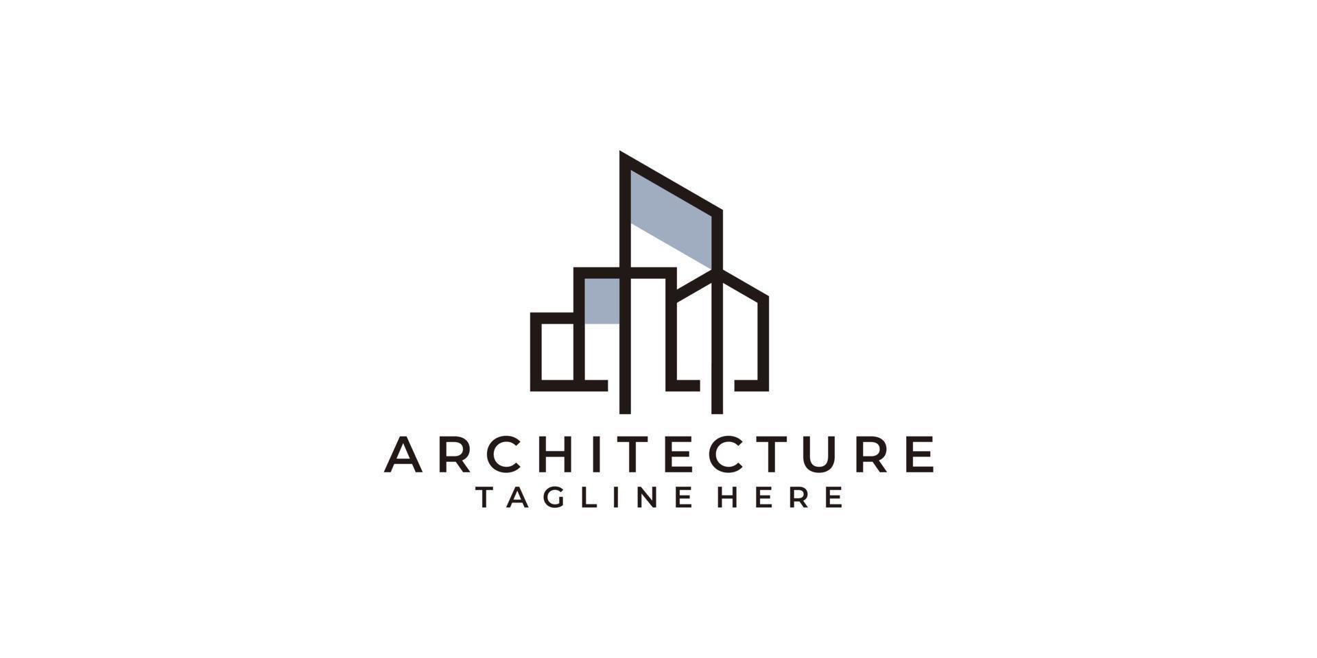 conception de vecteur de logo d'architecture moderne