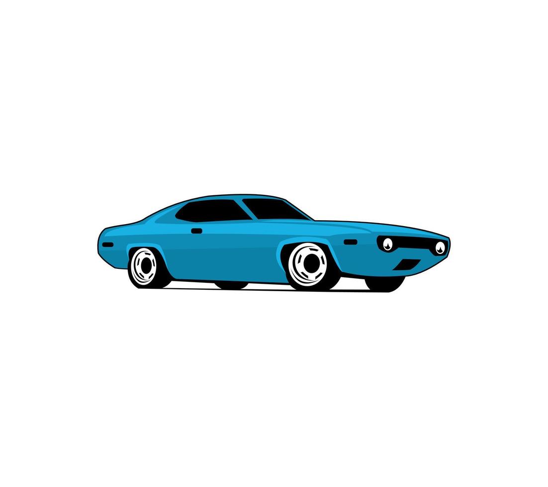 logo de muscle car - illustration vectorielle, conception d'emblème sur fond blanc vecteur