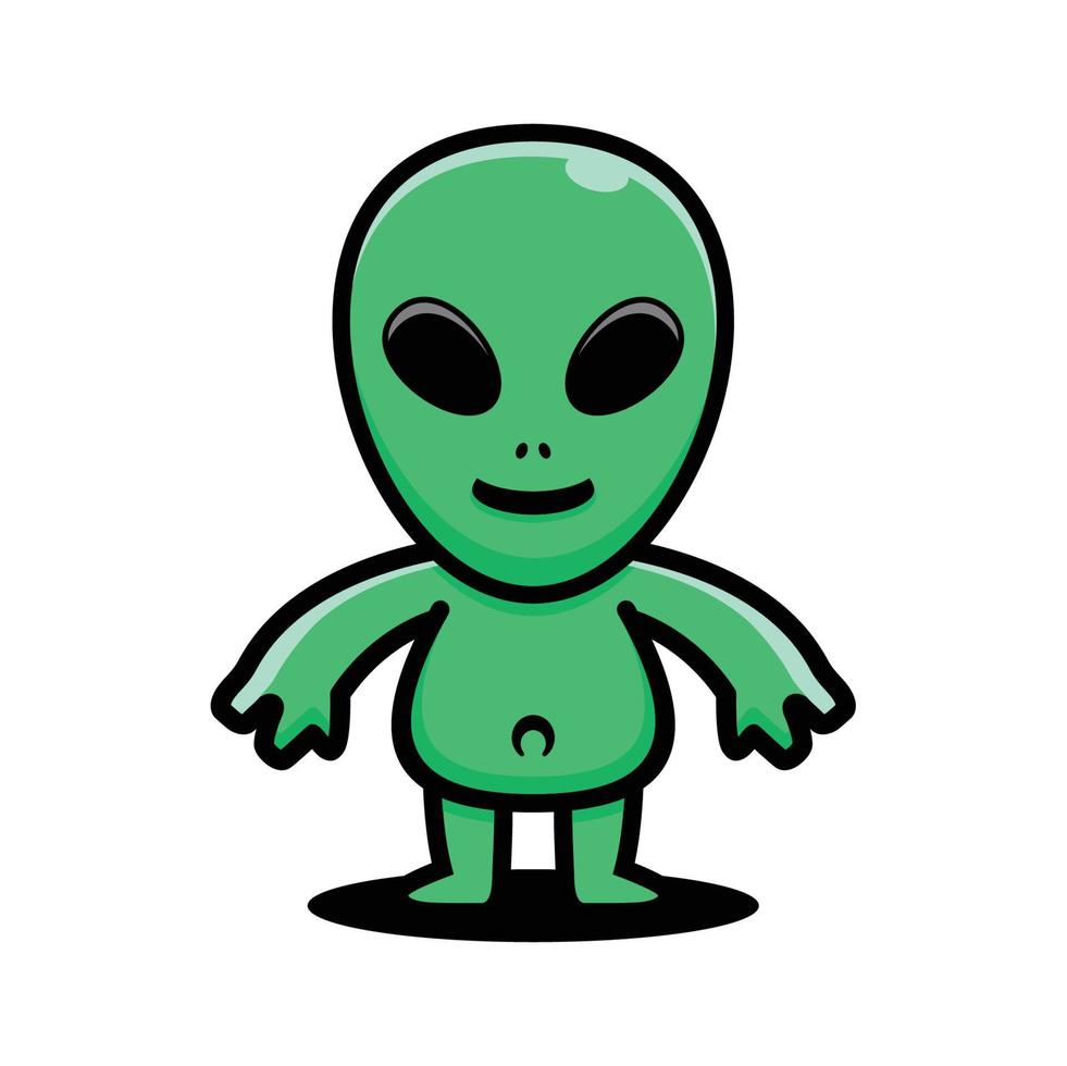 vecteur de logo extraterrestre mignon. logo extraterrestre