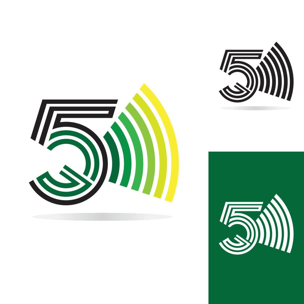 logo du réseau 5g. logo réseau connexion 5g. chiffre 5 et lettre g. vecteur