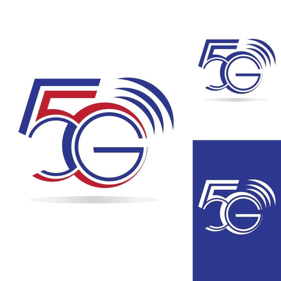 logo du réseau 5g. logo réseau connexion 5g. chiffre 5 et lettre g. vecteur