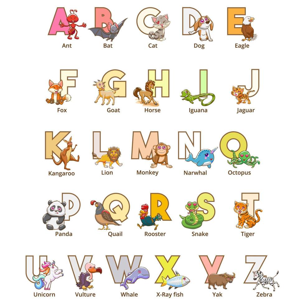 abc alphabet vecteur graphique clipart conception