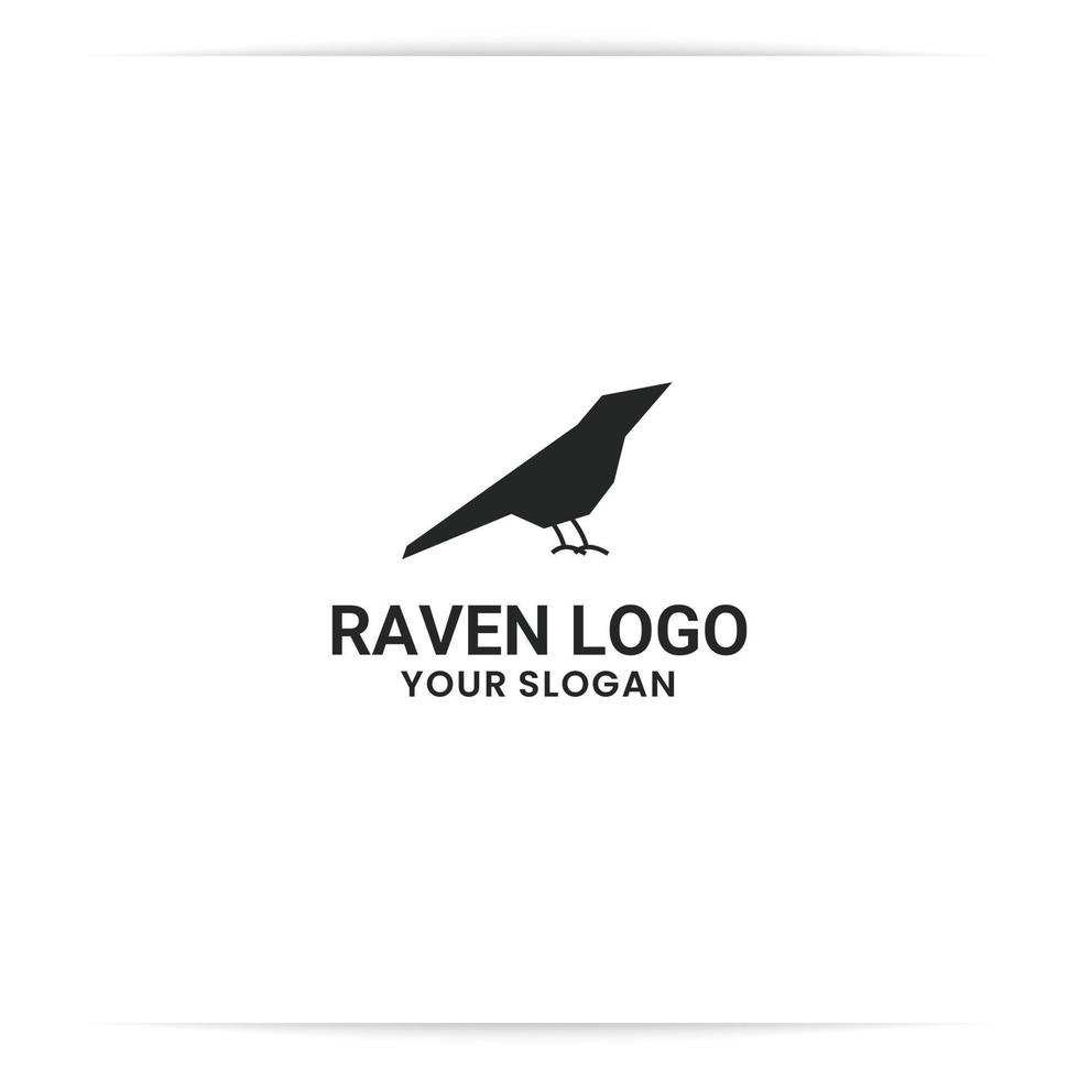 icône de logo abstrait corbeau conçoit vecteur