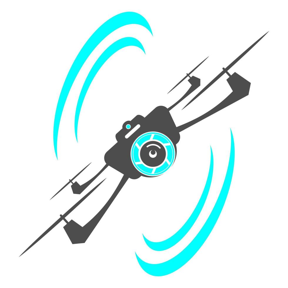 logo de drone volant vecteur