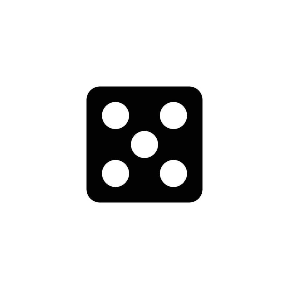 dés de jeu. jeu de dés de jeu, isolé sur fond blanc. dés dans un design plat et linéaire de un à six. vecteur
