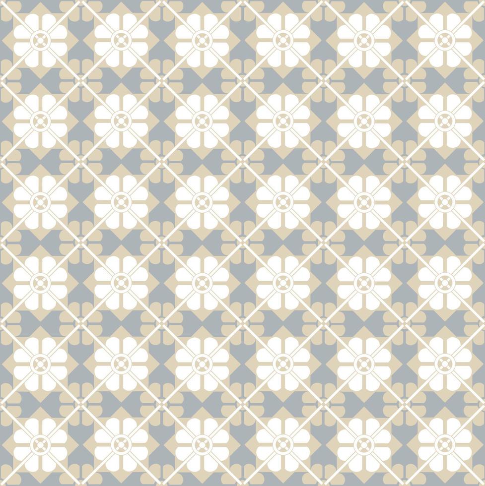 modèle sans couture avec ornement floral asiatique. texture ornementale abstraite. diagonale artistique s'épanouir en arrière-plan de tuiles de style orient arabe vecteur