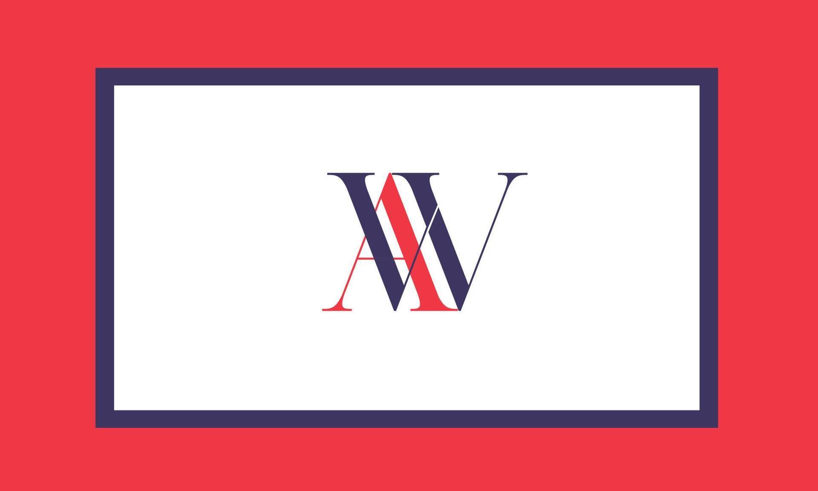 alphabet lettres initiales monogramme logo aw, wa, a et w vecteur