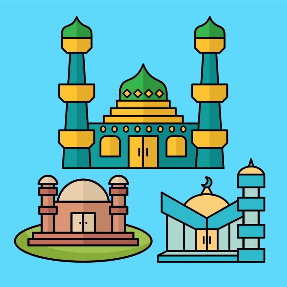 conception de vecteur premium belle mosquée