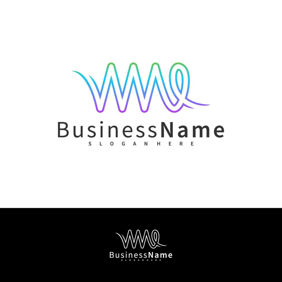 modèle vectoriel de conception de logo lettre wme, illustration initiale des concepts de logo wme.