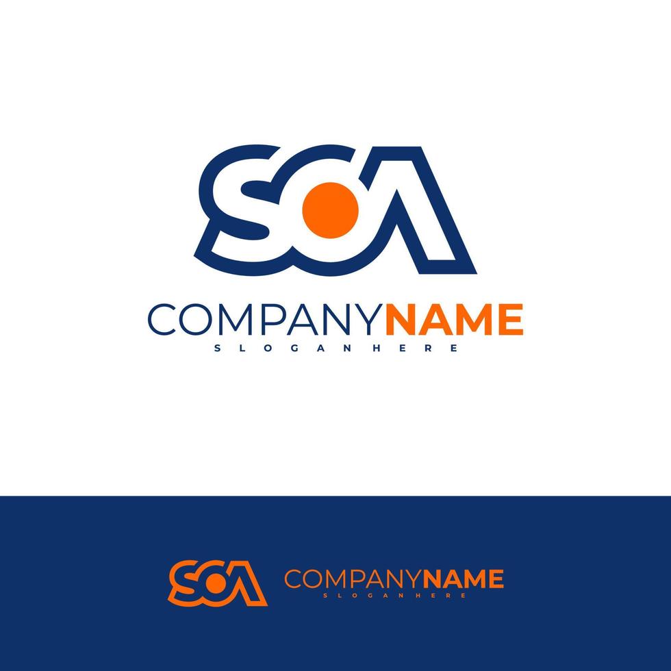 modèle vectoriel de conception de logo lettre sca, illustration initiale des concepts de logo sca.