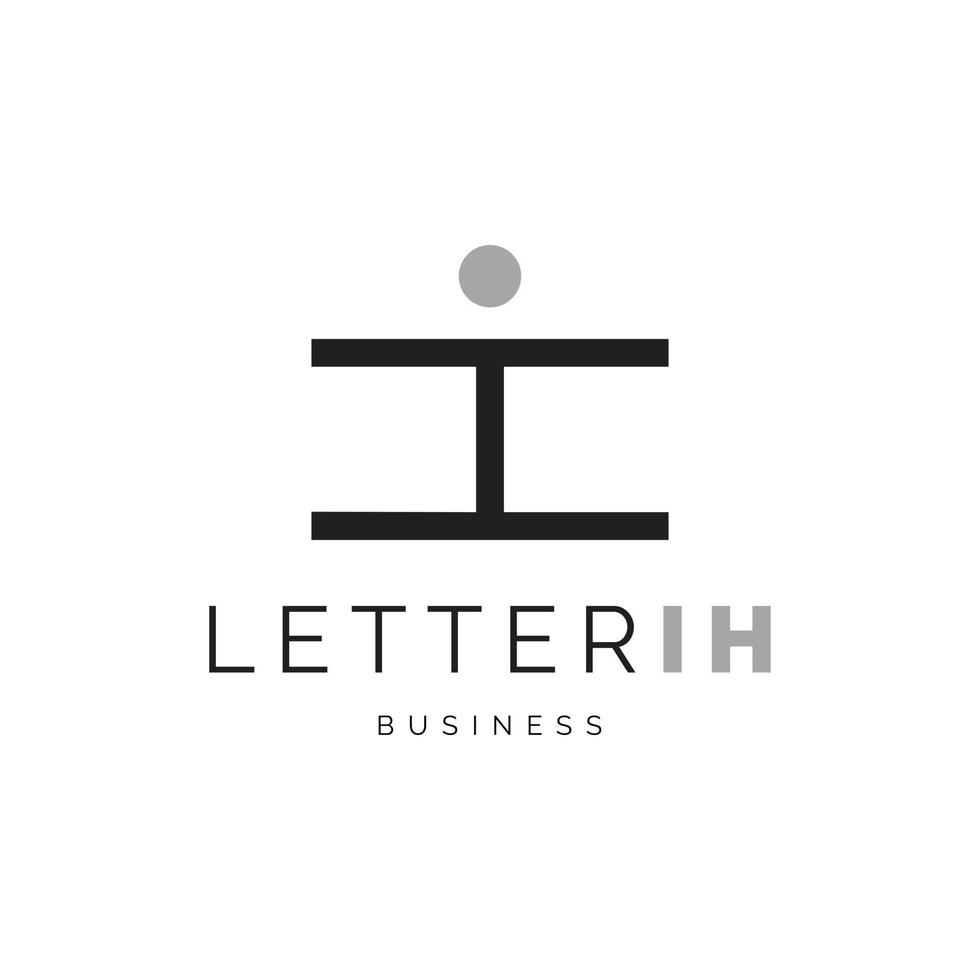 lettre initiale ih icône logo design inspiration vecteur