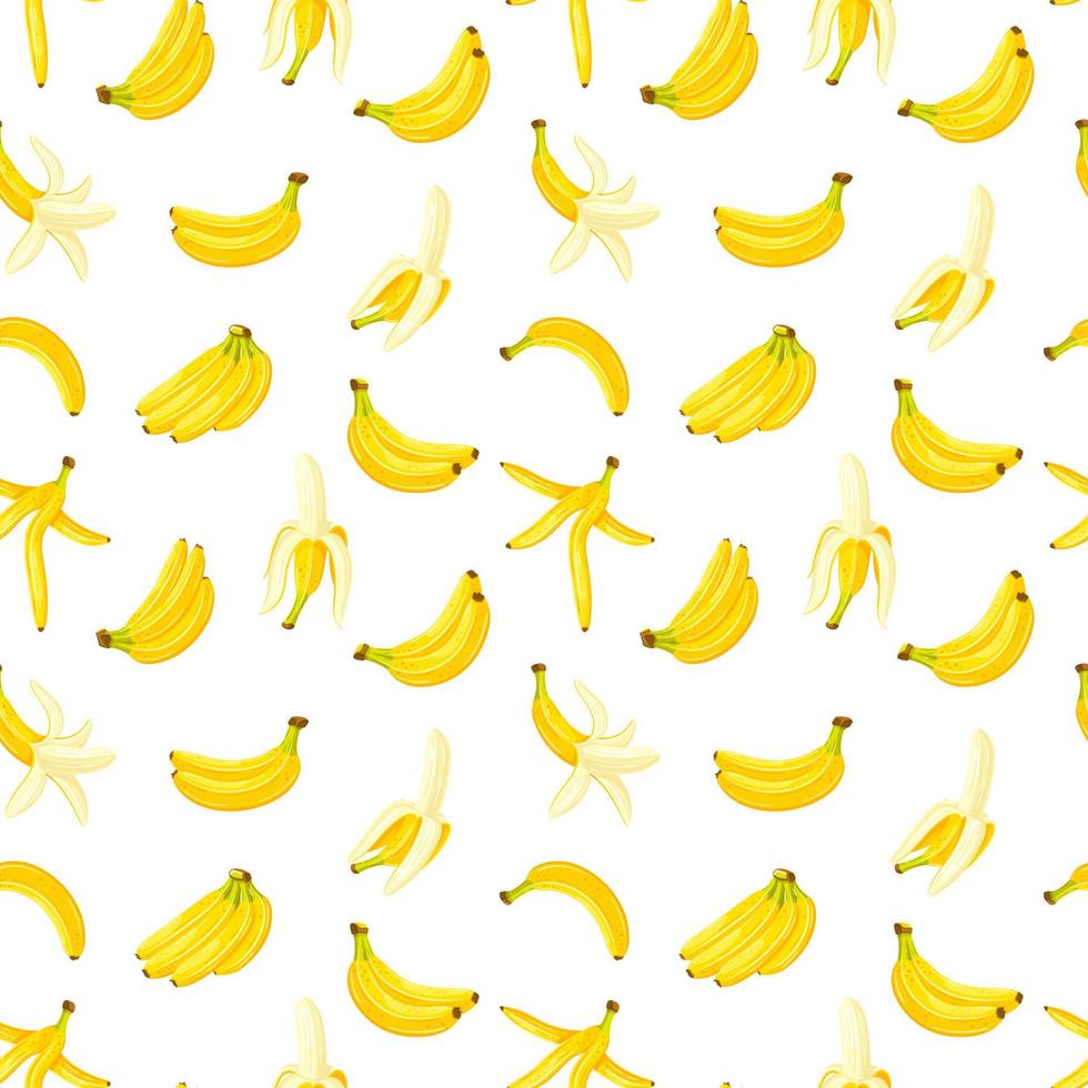 modèle sans couture avec un ensemble de bananes vecteur