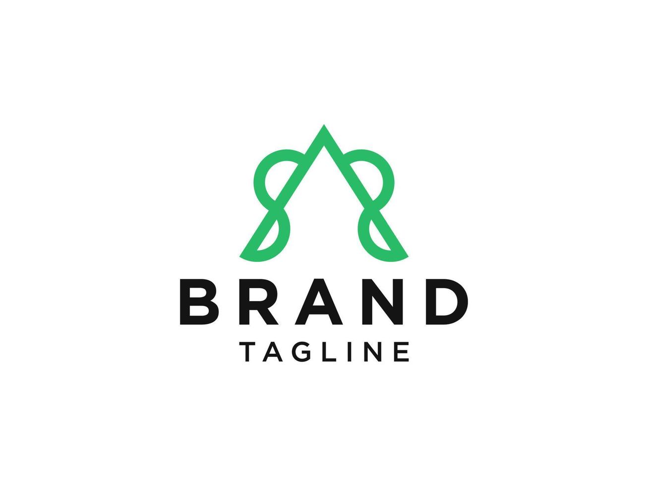 lettre initiale un logo. forme moderne verte isolée sur fond blanc. utilisable pour les logos d'entreprise et de marque. élément de modèle de conception de logo vectoriel plat.