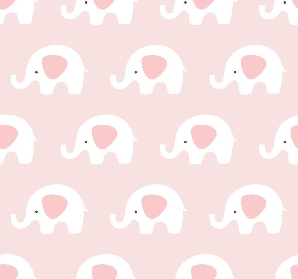 motif éléphants. fond transparent mignon. motif rose, taupe, blanc. vecteur