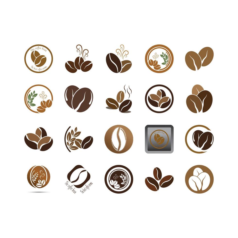 vecteur d'icône de grain de café