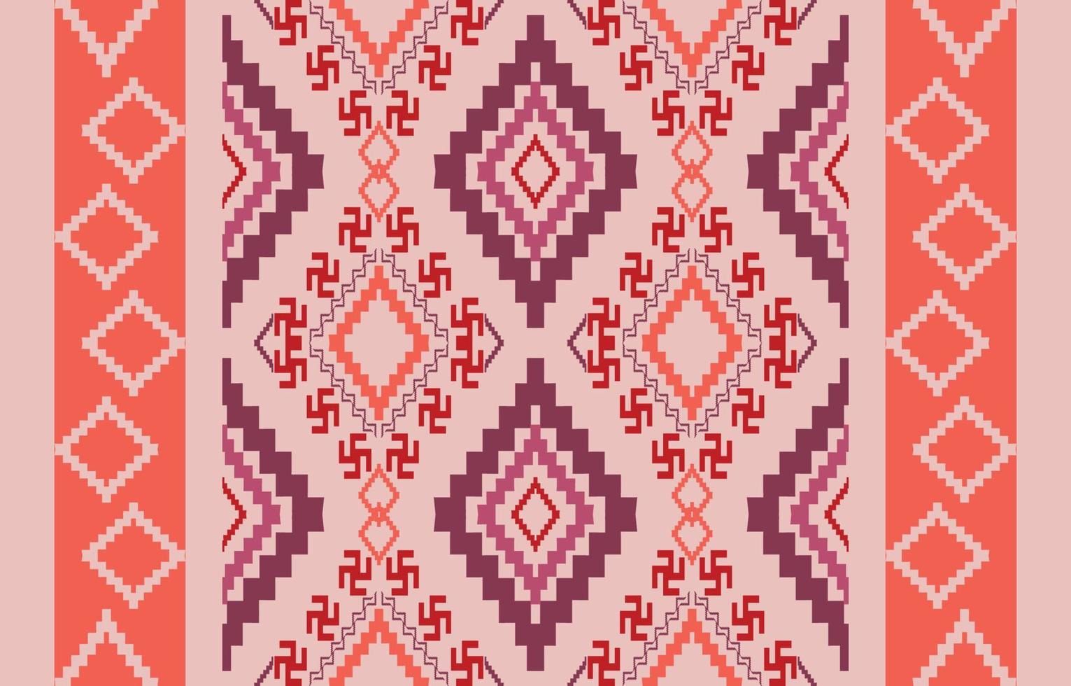 modèle sans couture de tissu amérindien navajo, arrière-plan traditionnel ethnique tribal géométrique, éléments de conception, conception de tapis, papier peint, vêtements, tapis, intérieur, illustration vectorielle de broderie. vecteur