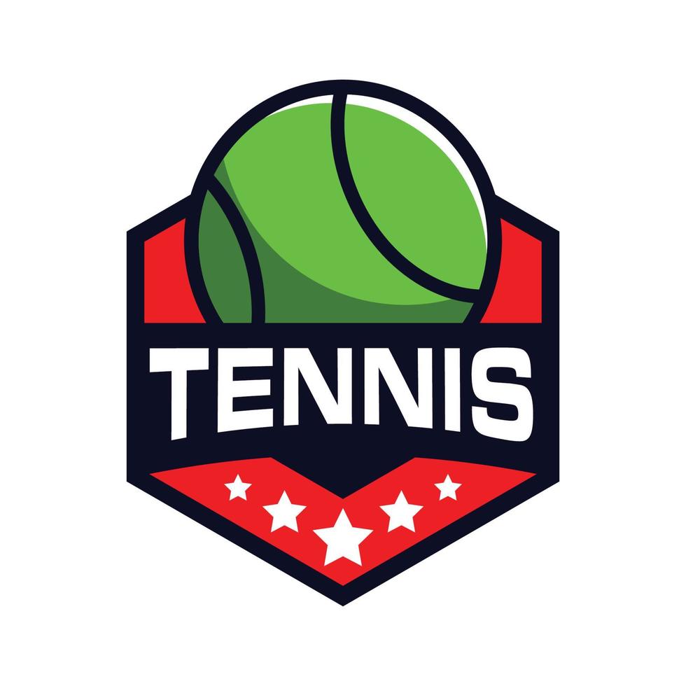 création de logo de tennis, logo de sport vecteur