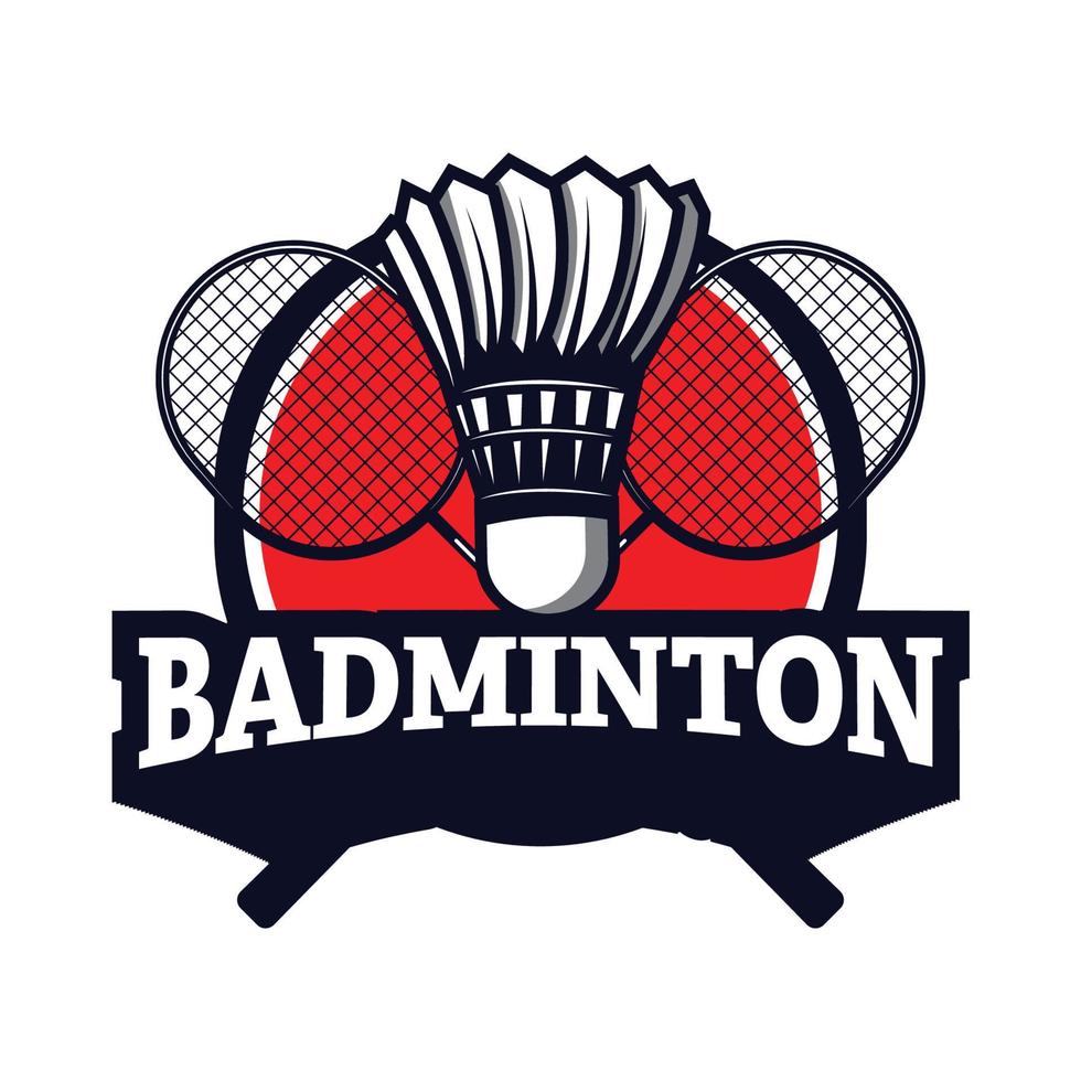 création de logo de badminton, logo de sport vecteur