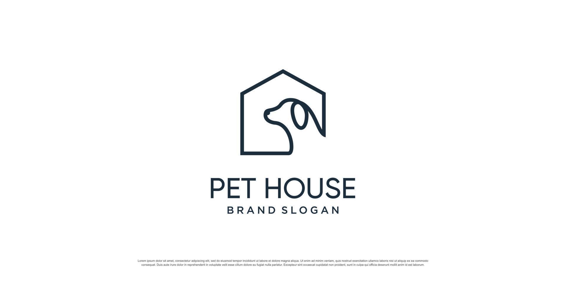 logo pour animaux de compagnie avec élément créatif avec objet chien et chat vecteur premium partie 2