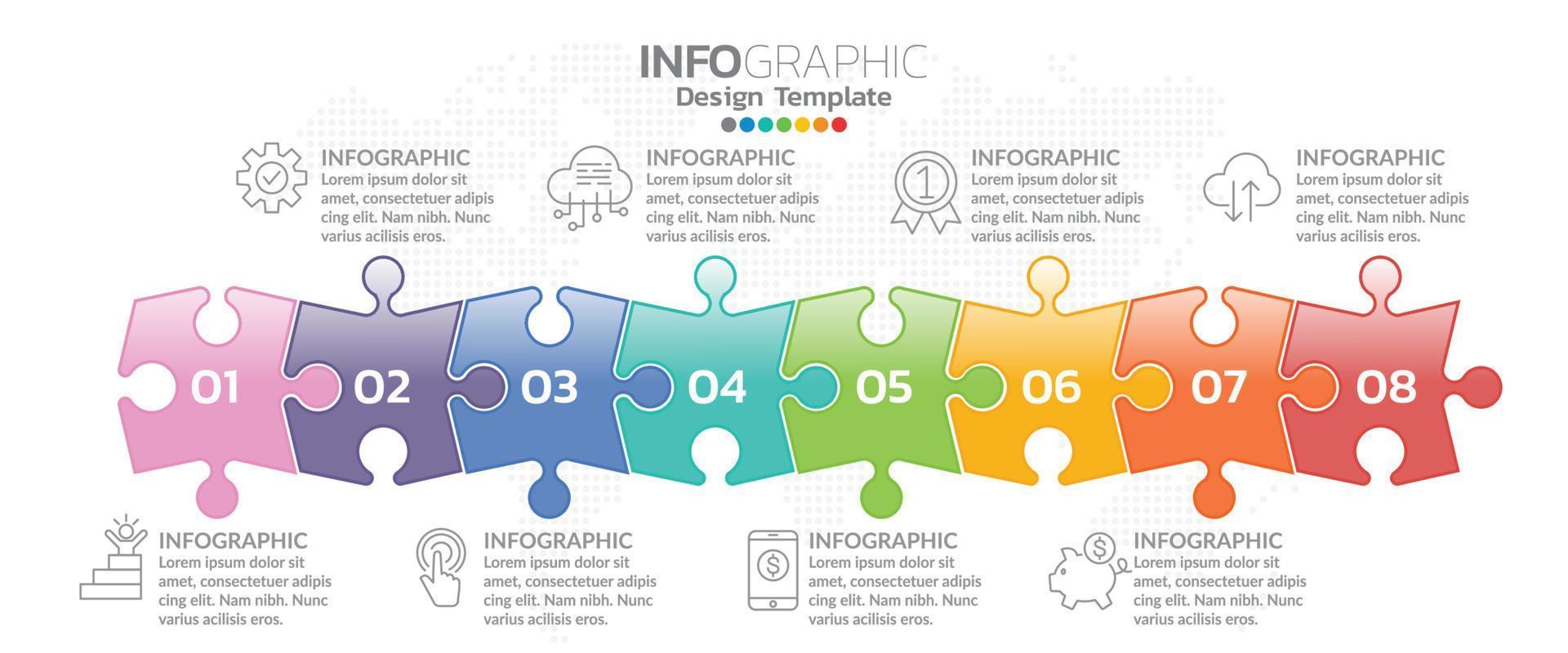 modèle de conception d'infographie de chronologie avec options, diagramme de processus. vecteur