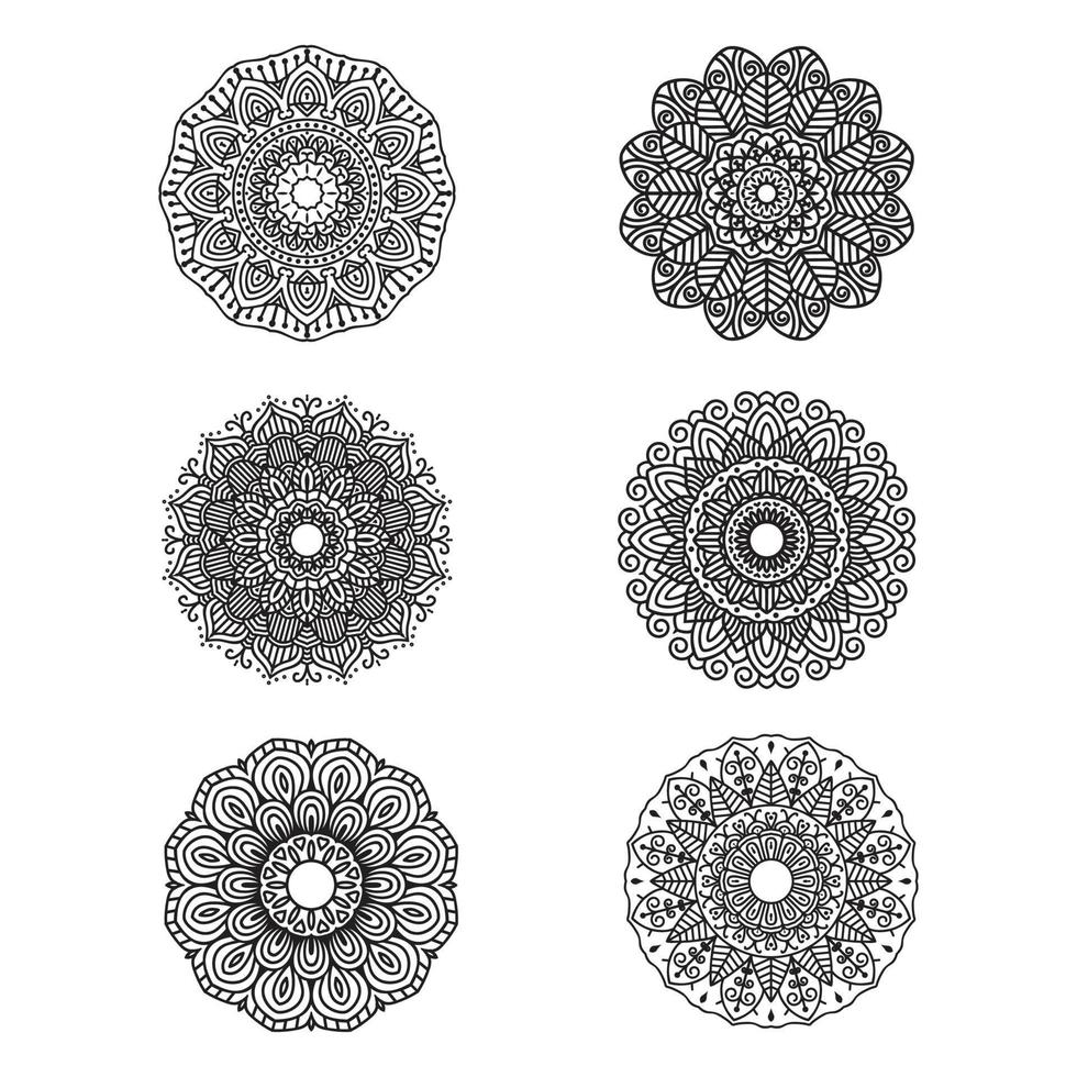 fond de motif d'illustration de mandala vecteur